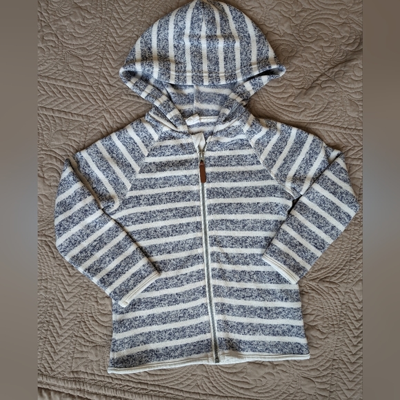 Toddler blue striped zip-up hoodie - Picture 1 of 2